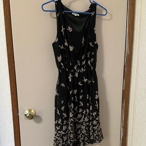 Elegant Black and Cream Floral Dress
